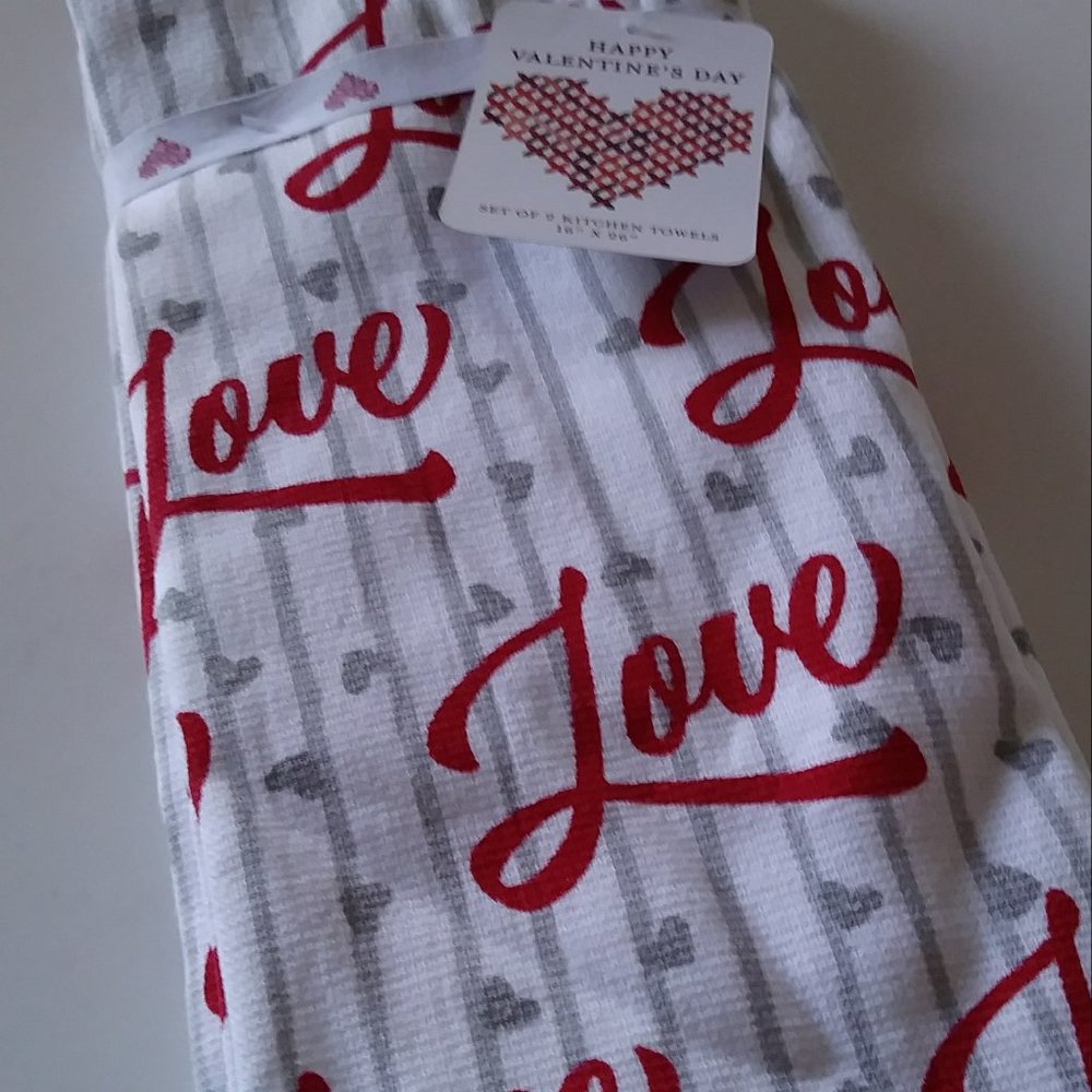 Love Words Print Kitchen Towel 2 Pack - Picture 13 of 16